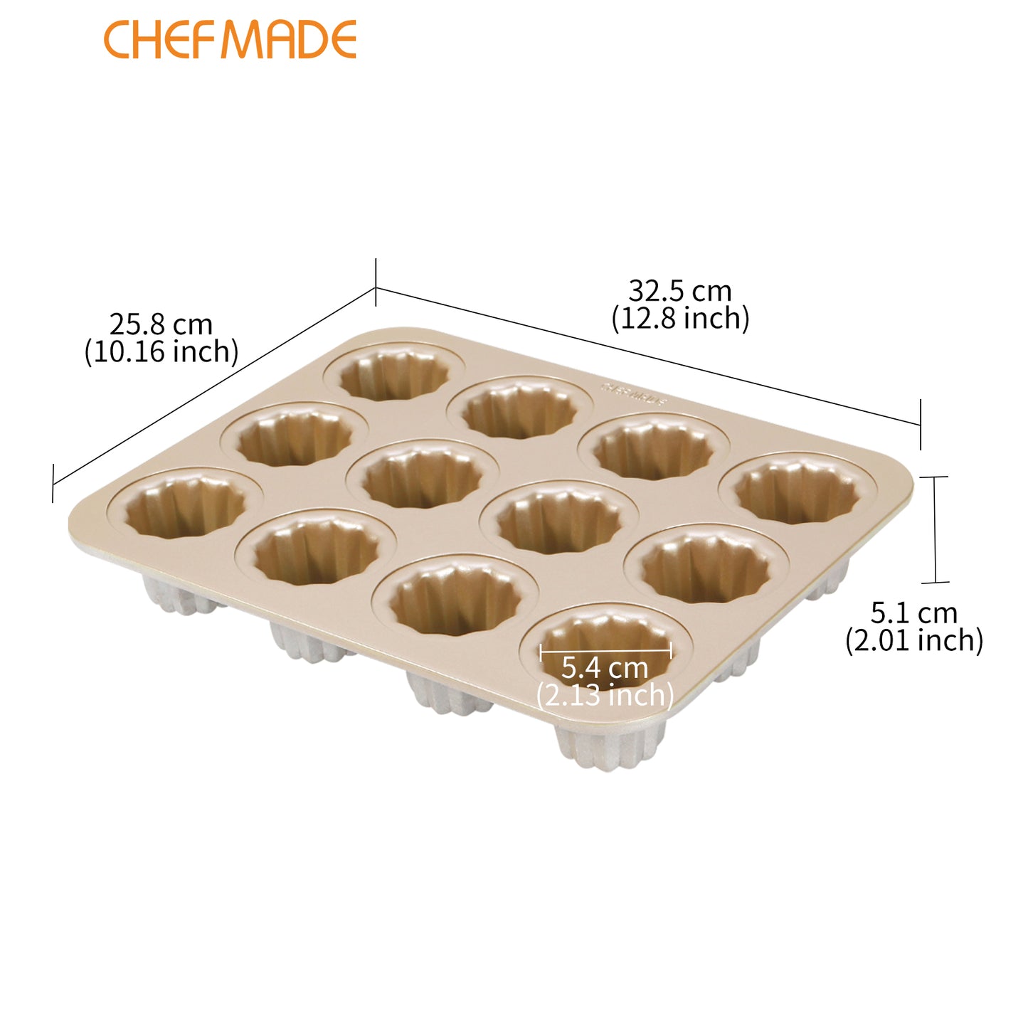 Canele Mold Cake Pan 12 Well
