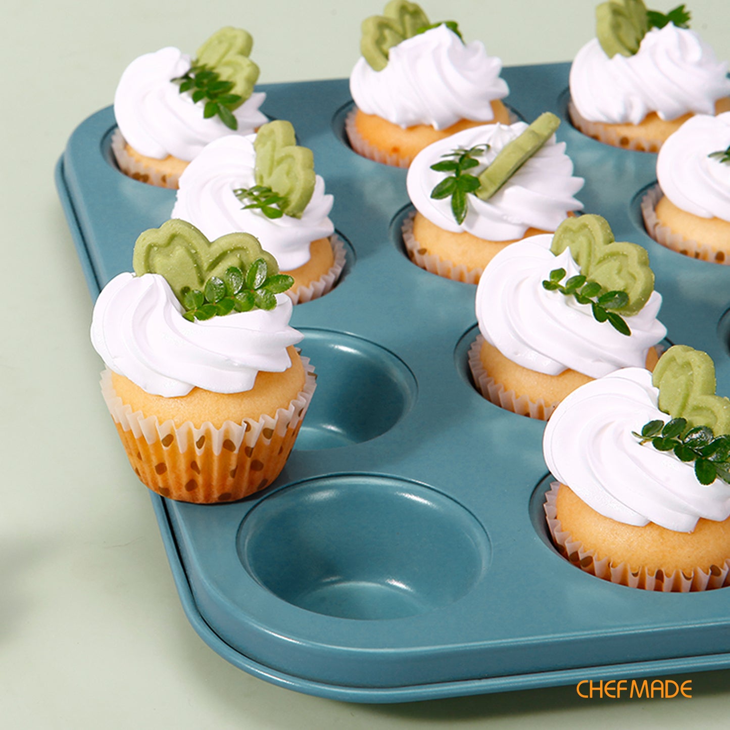 Mini Muffin Cake Pan 12 Well(Green)