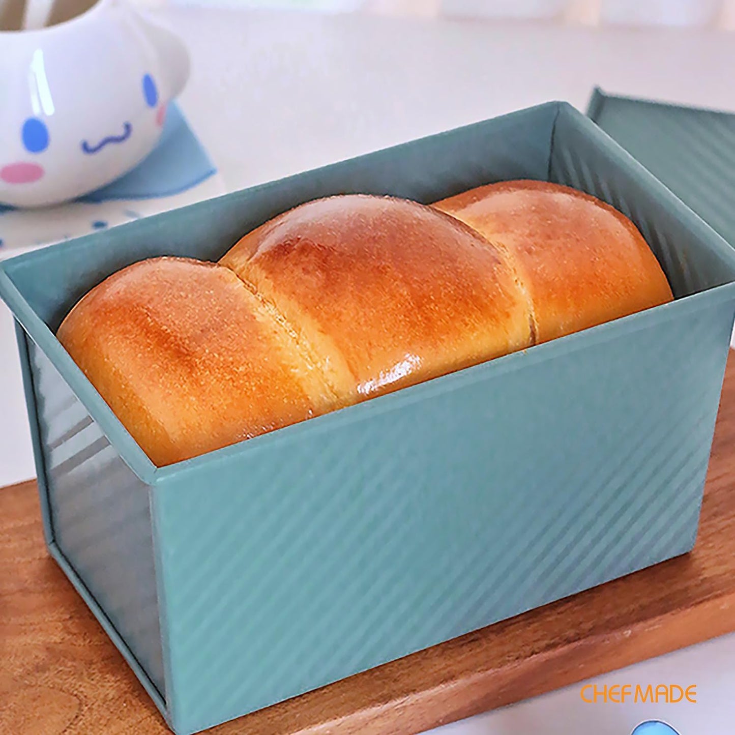 l Lb Corrugated Toast Box with Lid -Green