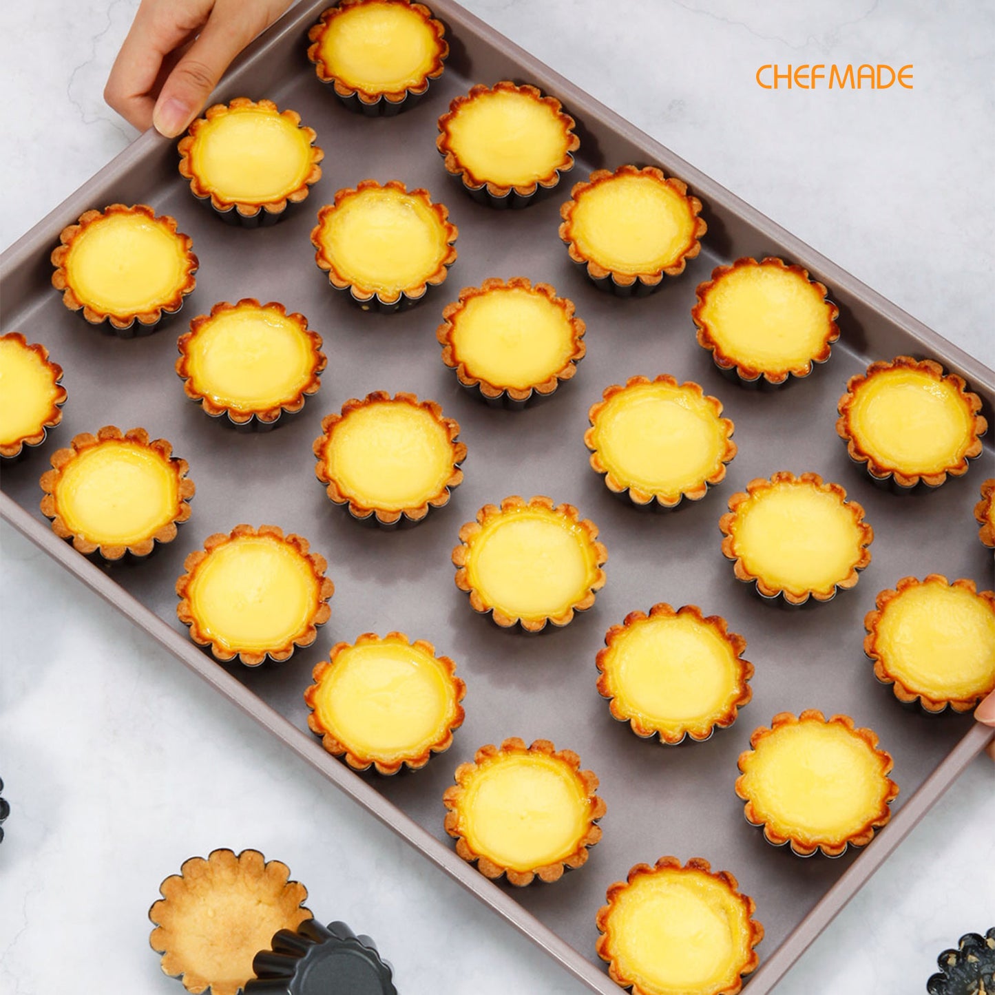 3" 12Pcs Round Tart Pan Set(Black)