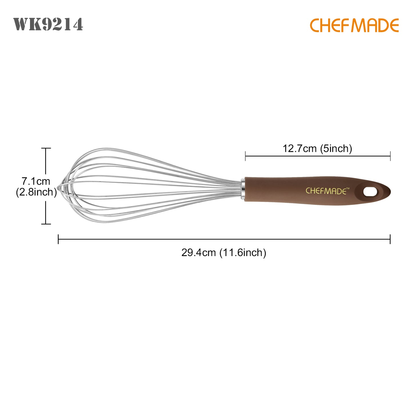 11" Whisk With Plastic Handle