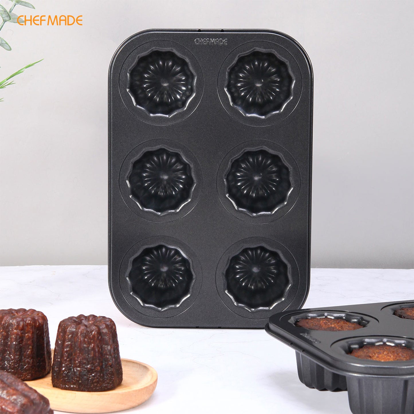 Cannele Mold 6 Well ( Black)