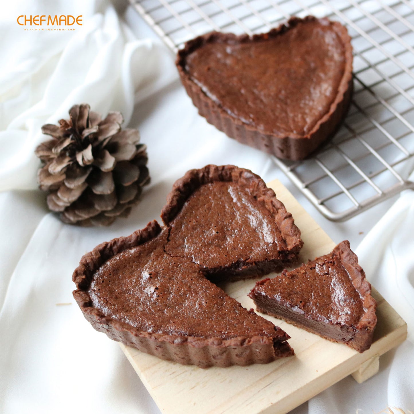 4" Mini Heart-Shaped Tart Pan Set 4Pcs