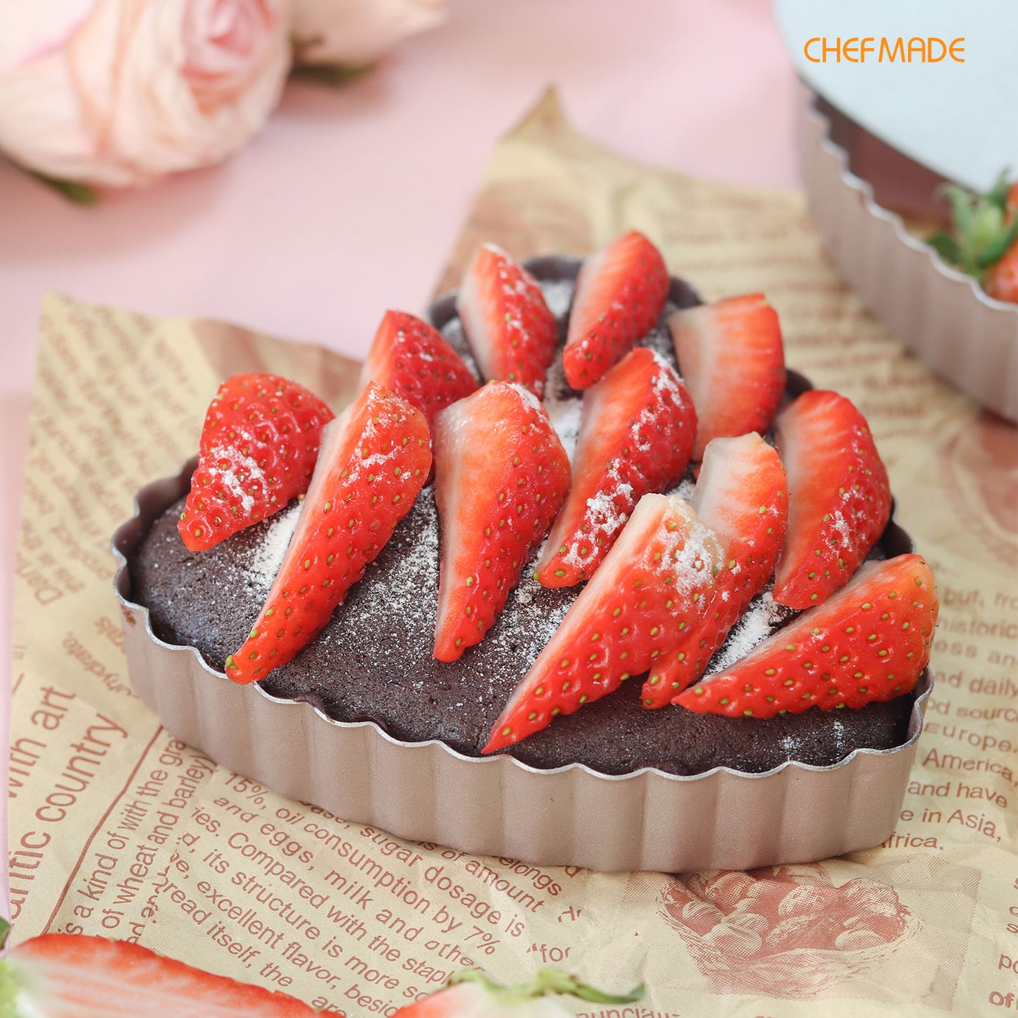 4" Mini Heart-Shaped Tart Pan Set 4Pcs
