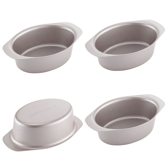2.8" x 3.7" Cake Pan Set Oval 4Pcs