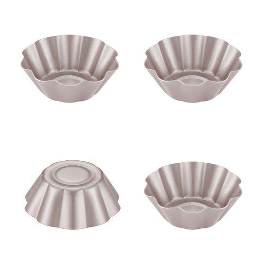3" Mini Pie Pan Set Flower-Shaped 4Pcs