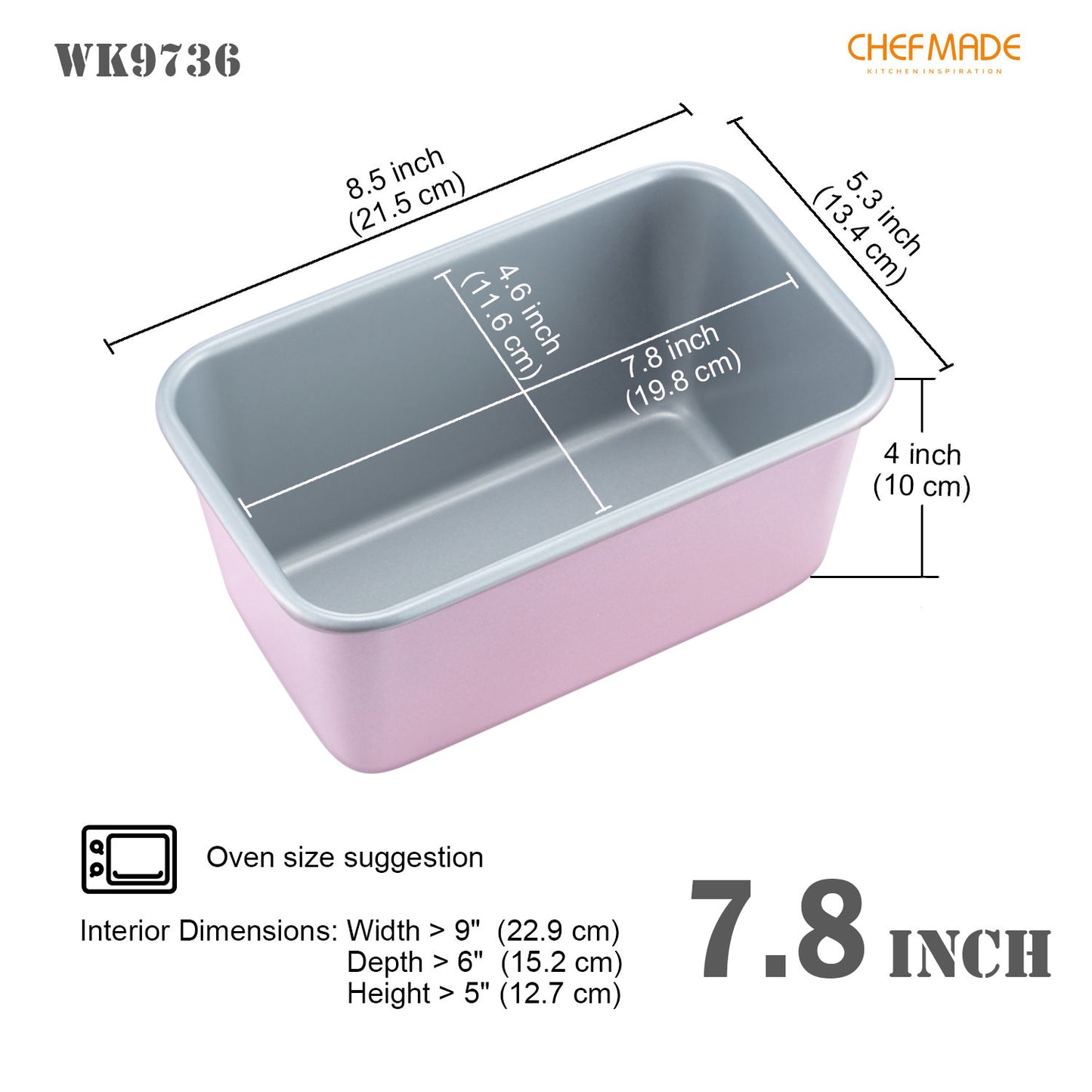 4.6" x 7.8" Rectangle Cake Pan
