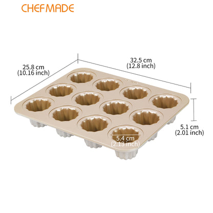 Canele Mold Cake Pan 12 Well