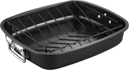 17" Turkey Roaster Lasagna Pan with V Rack