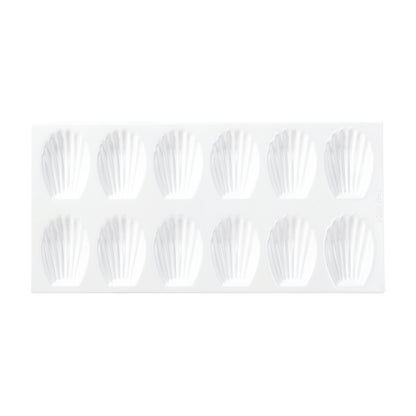 Madeline Cake Pan Oval Shell 12 Well（White）