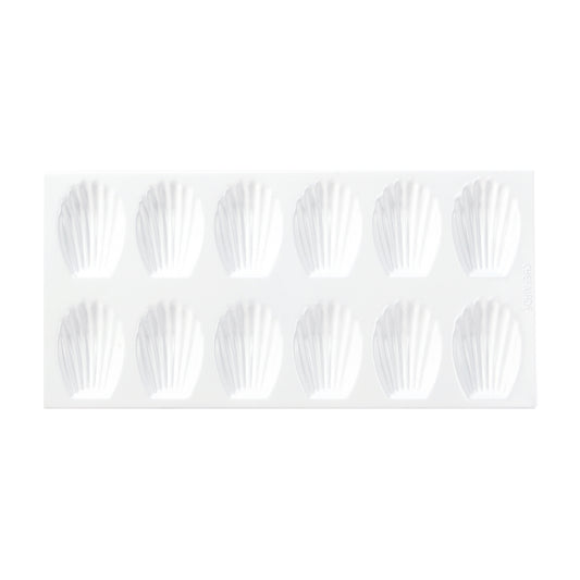 Madeline Cake Pan Oval Shell 12 Well（White）