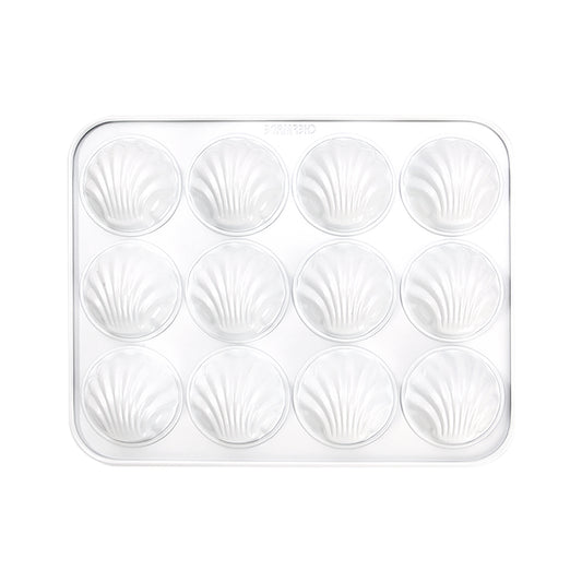 Madeline Cake Pan Oval Shell 12 Well（White）