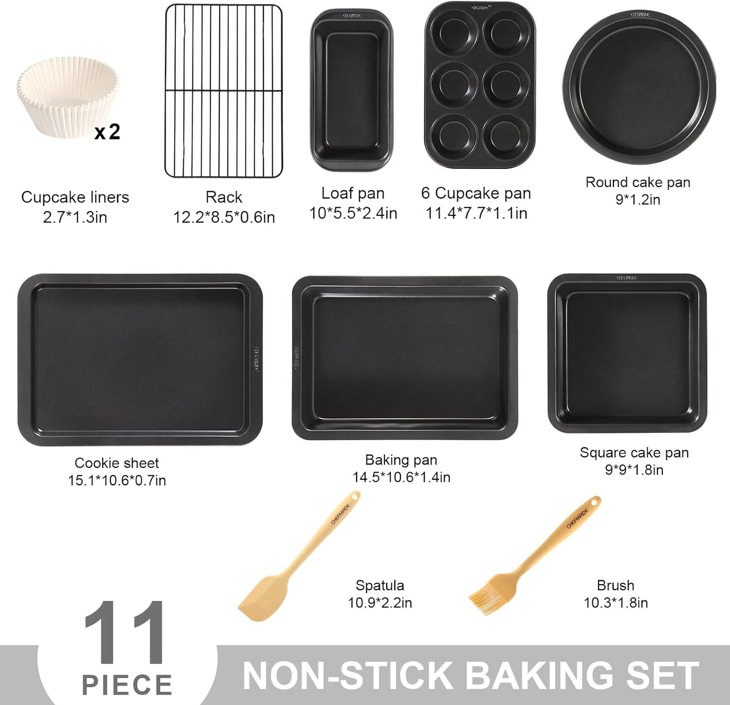 CHEFMADE Bakeware Set 11Pcs