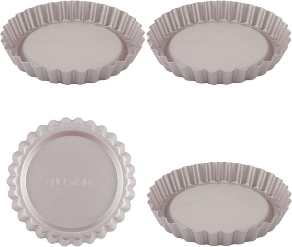 CHEFMADE Mini Bundt Pan Set, 4-Inch 4Pcs Non-Stick Tube Pan