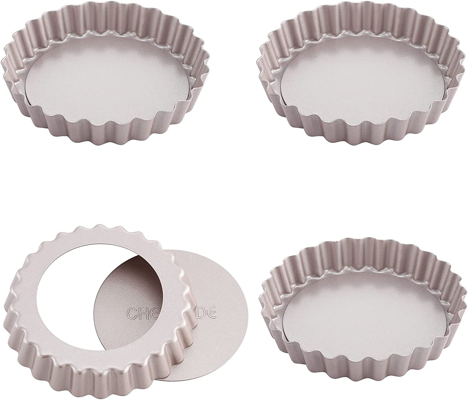 4 Mini Pie Pan Set Round Cone 4Pcs - CHEFMADE official store