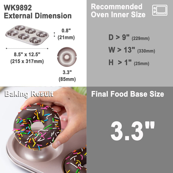 Silicone 6-cavity Donut Cake Mould For Baking Cookies, Biscuits, Heat  Resistant Baking Tray For Kitchen | SHEIN USA