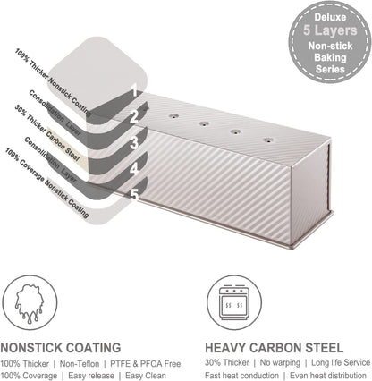 5" x 13" Commercial Corrugated Toast Box (1000G Dough Capacity)