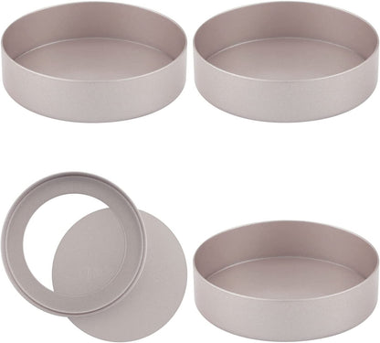 3" Round Tart Pan Set with Removable Bottom 4Pcs