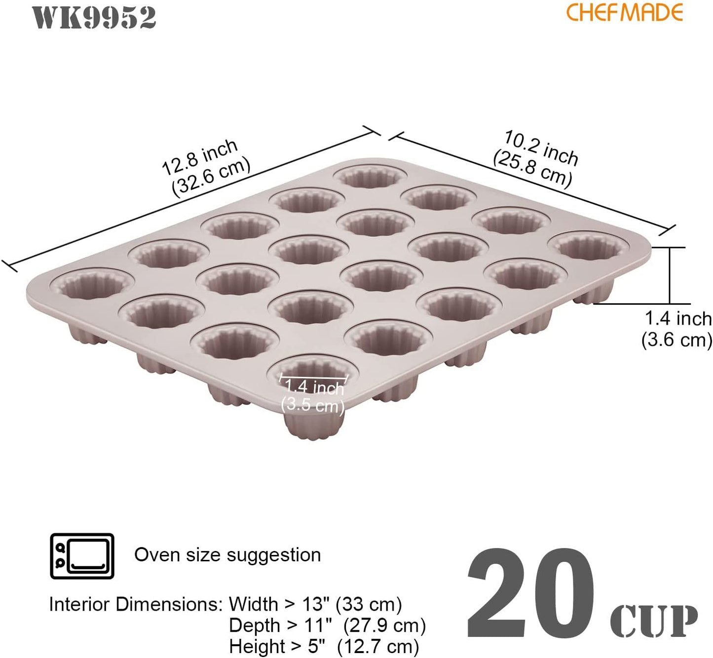 Mini Cannele Mold 20 Well