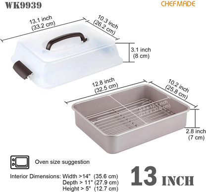 9" x 13" Roasting Pan with Rack and Lid