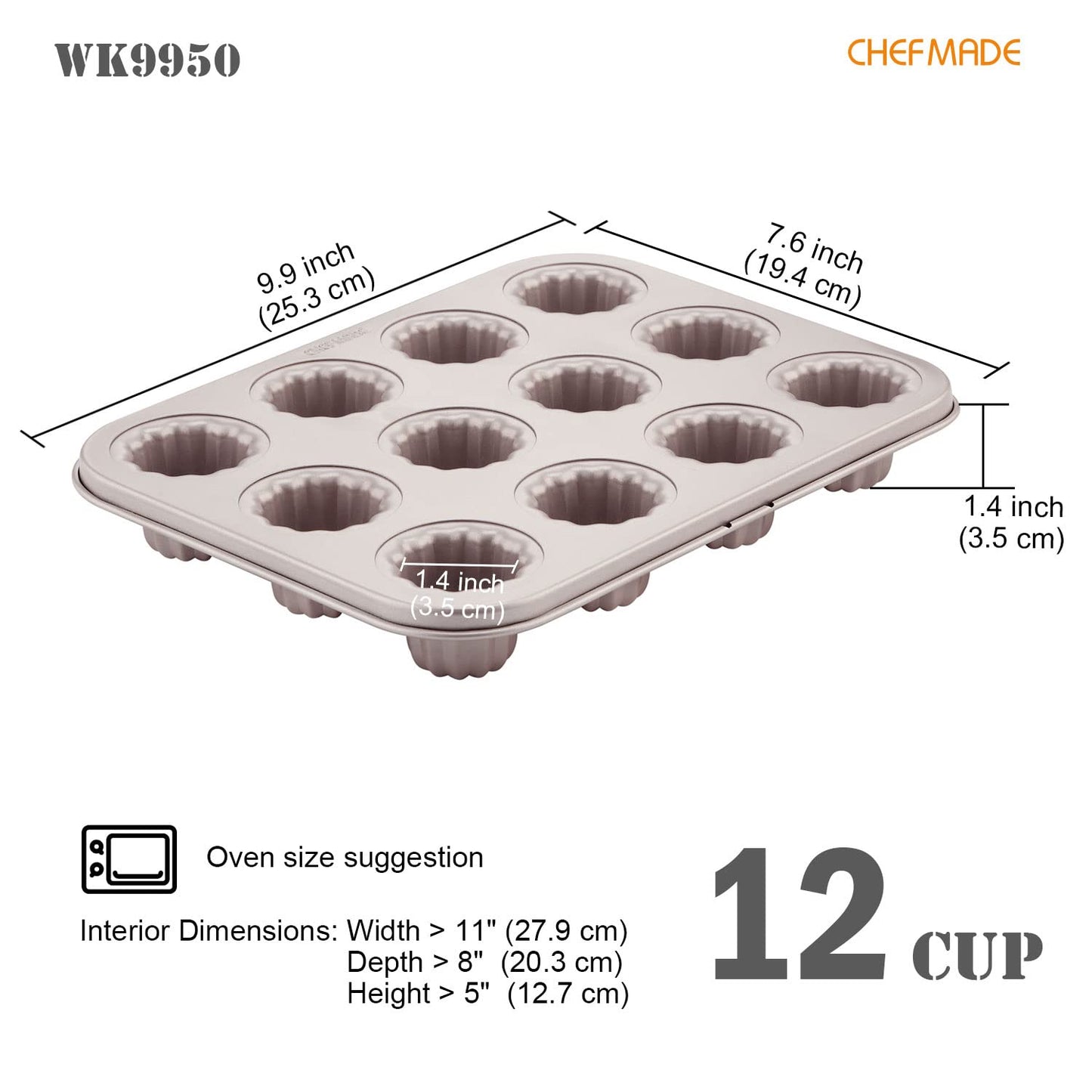 Mini Cannele Mold 12 Well