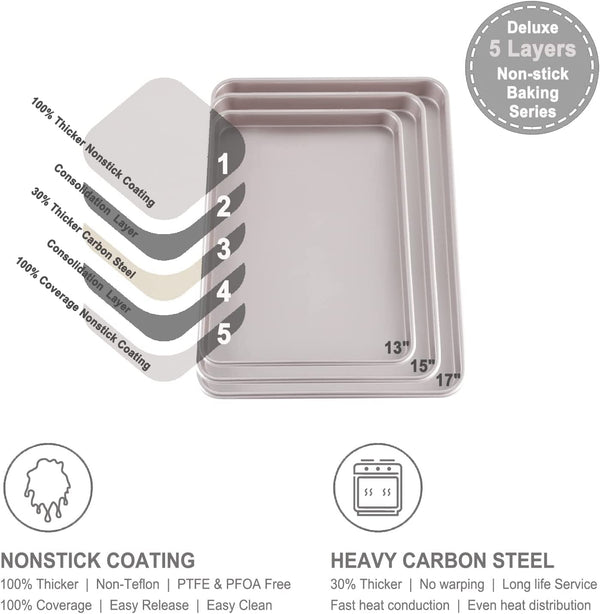 12 x 17 Non-Stick Jumbo Cookie Sheet Carbon Steel tray pan