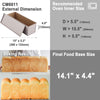5.2" x 15.2" Commercial Flat Toast Box (1200G Dough Capacity)
