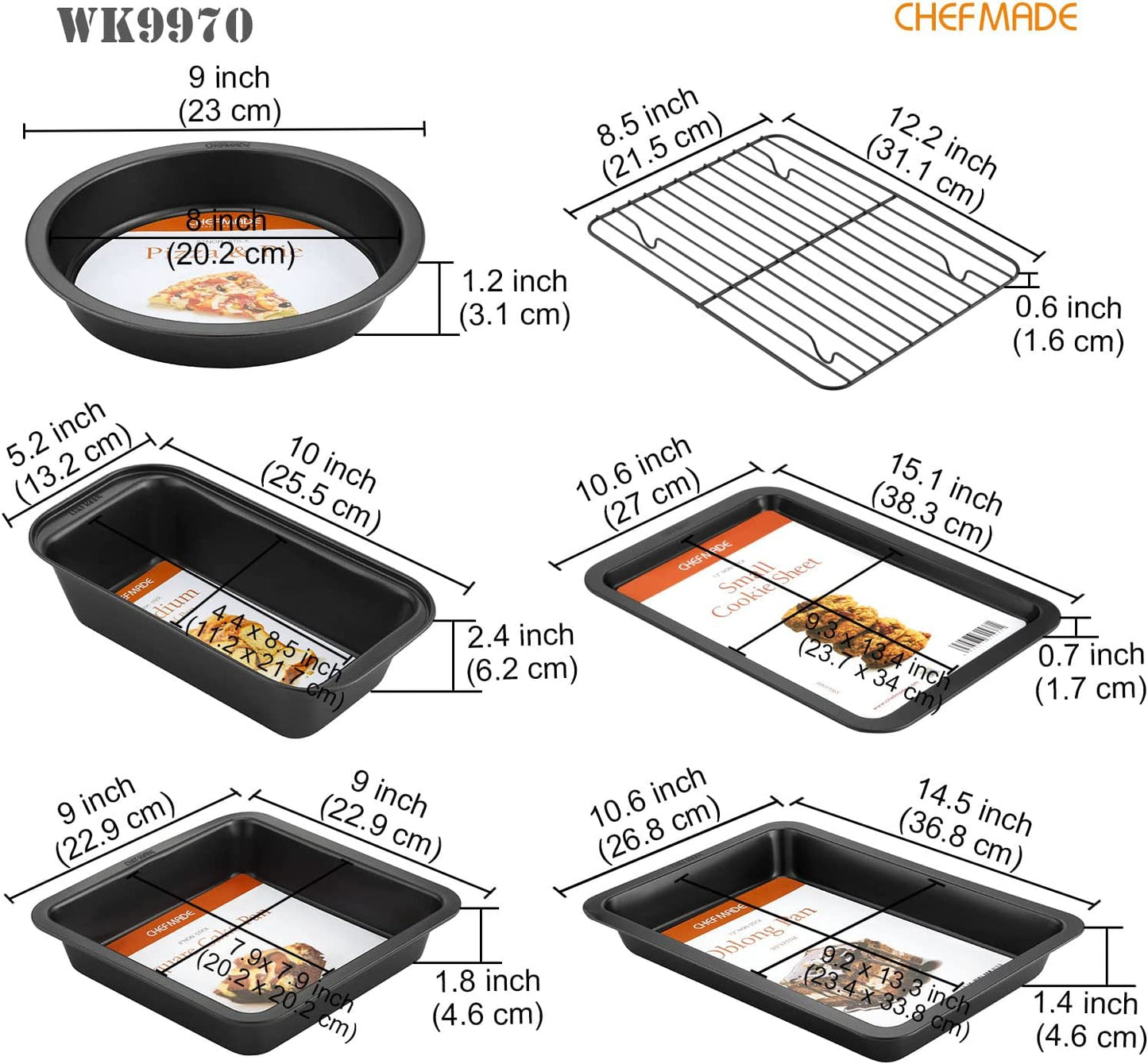 CHEFMADE Baking Pan Set 7Pcs