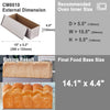 5.2" x 15.2" Commercial Corrugated Toast Box (1200G Dough Capacity)