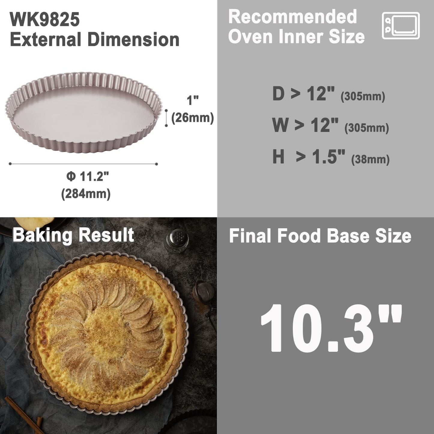 11" Round Tart Pan with Removable Bottom