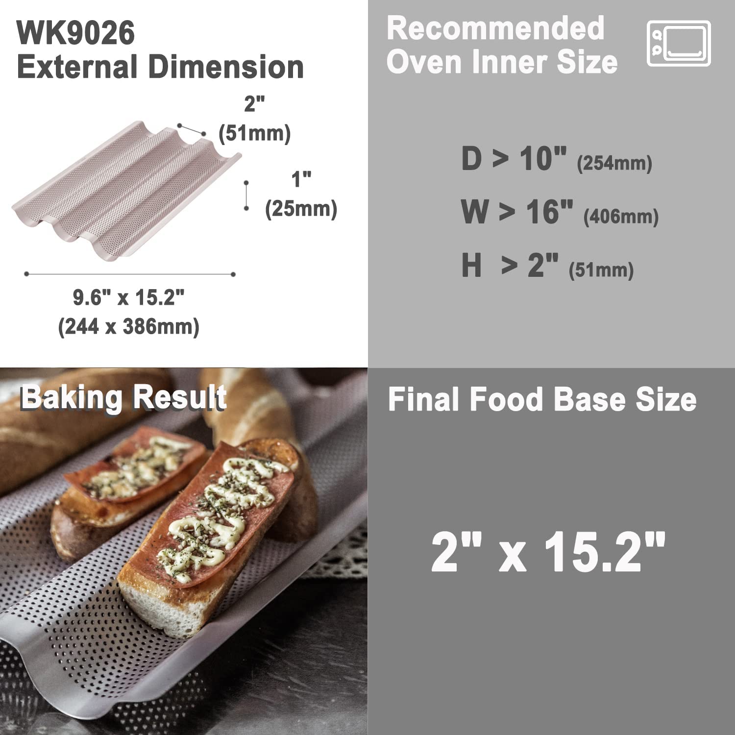 CHEFMADE 15-inch Rimmed Baking Pan, Non-Stick Carbon Steel Cookie Sheet Pan, FDA Approved for Oven Roasting Meat Bread Jelly Roll Battenberg Pizzas