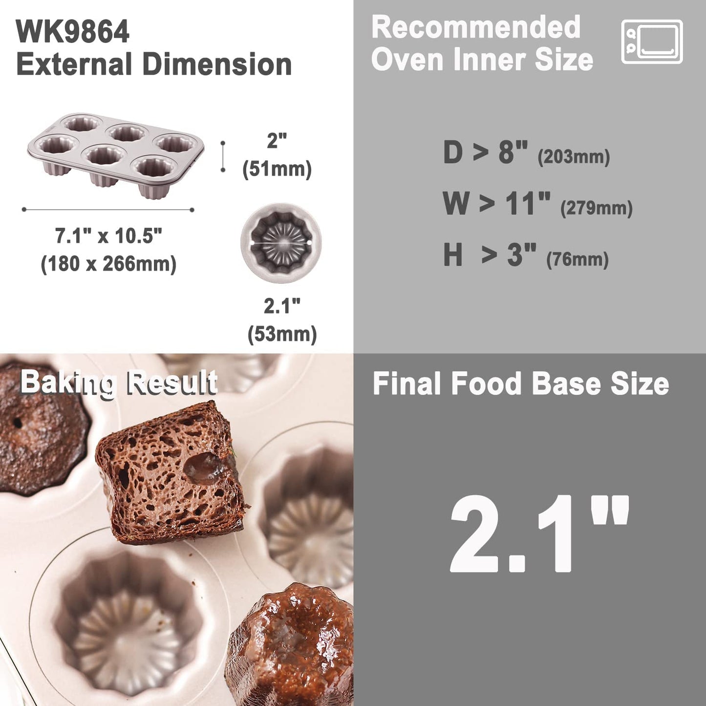 Cannele Mold 6 Well