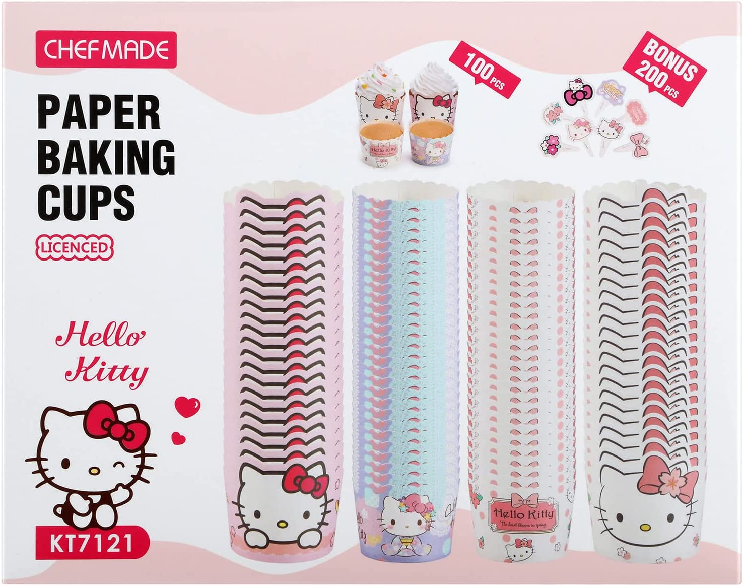 Hello Kitty Muffin Liners Set 100Pcs