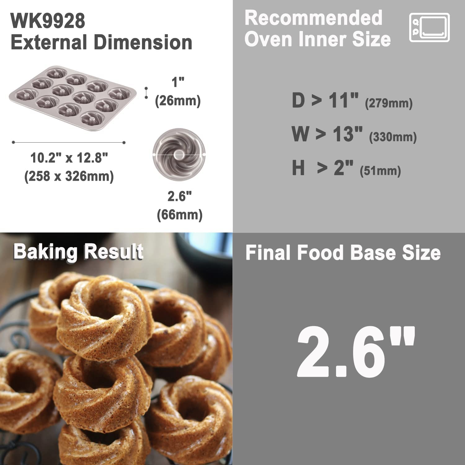 Cyclone Doughnut Cake Pan 12 Well - CHEFMADE official store