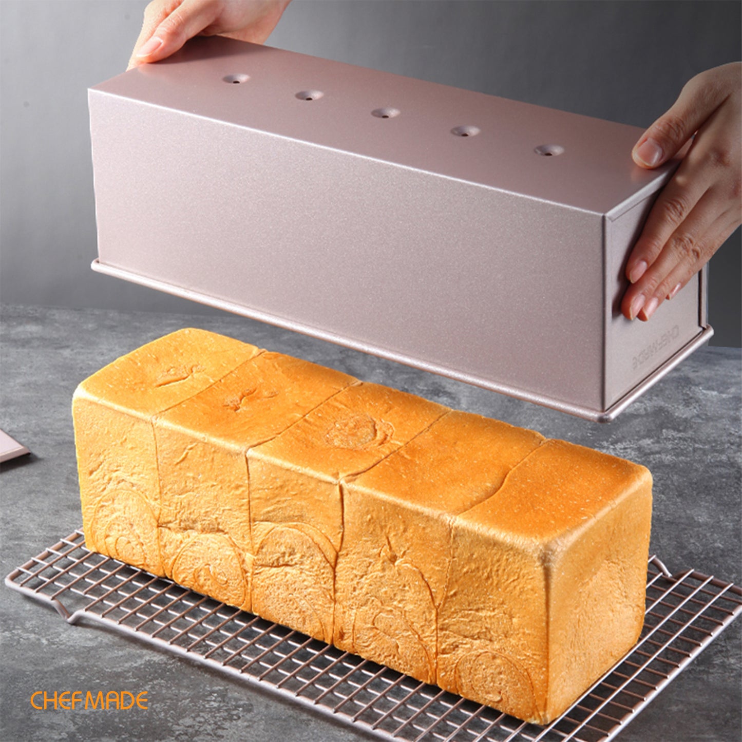 5.2" x 15.2" Commercial Flat Toast Box (1200G Dough Capacity)