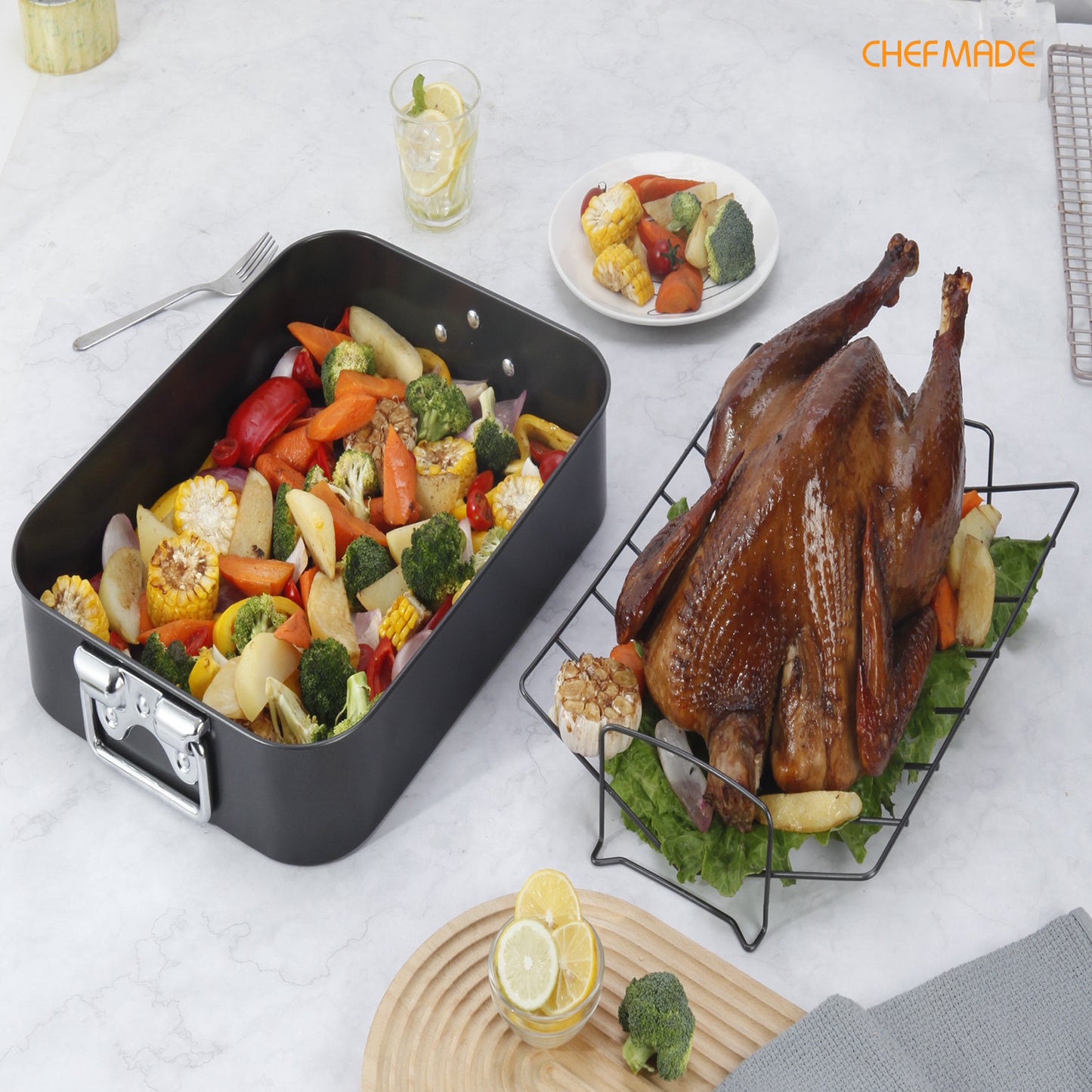 16" Turkey Roaster Lasagna Pan with Rack