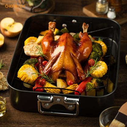 16" Turkey Roaster Lasagna Pan with Rack