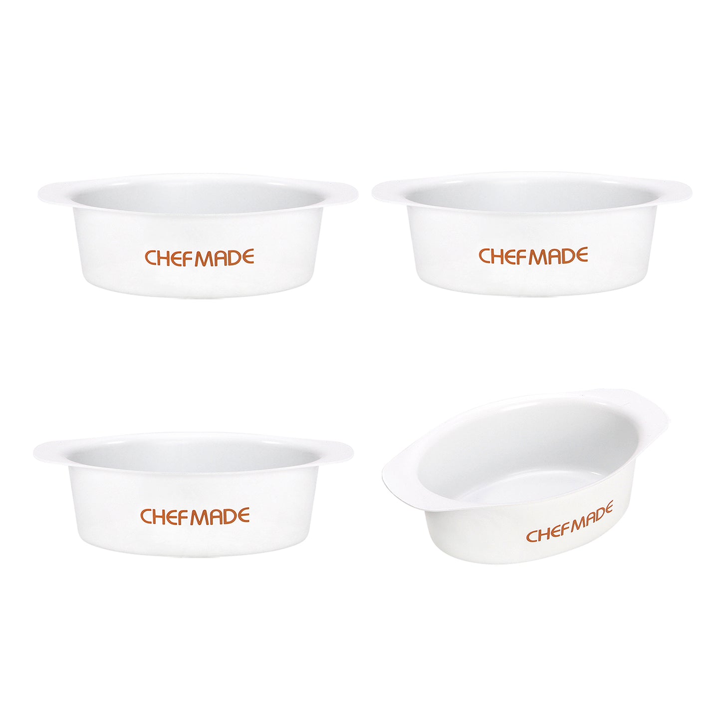 4 Pcs Non-Stick Mini Oval Cheesecake Pan for Oven Baking