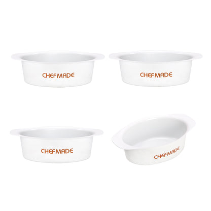 4 Pcs Non-Stick Mini Oval Cheesecake Pan for Oven Baking