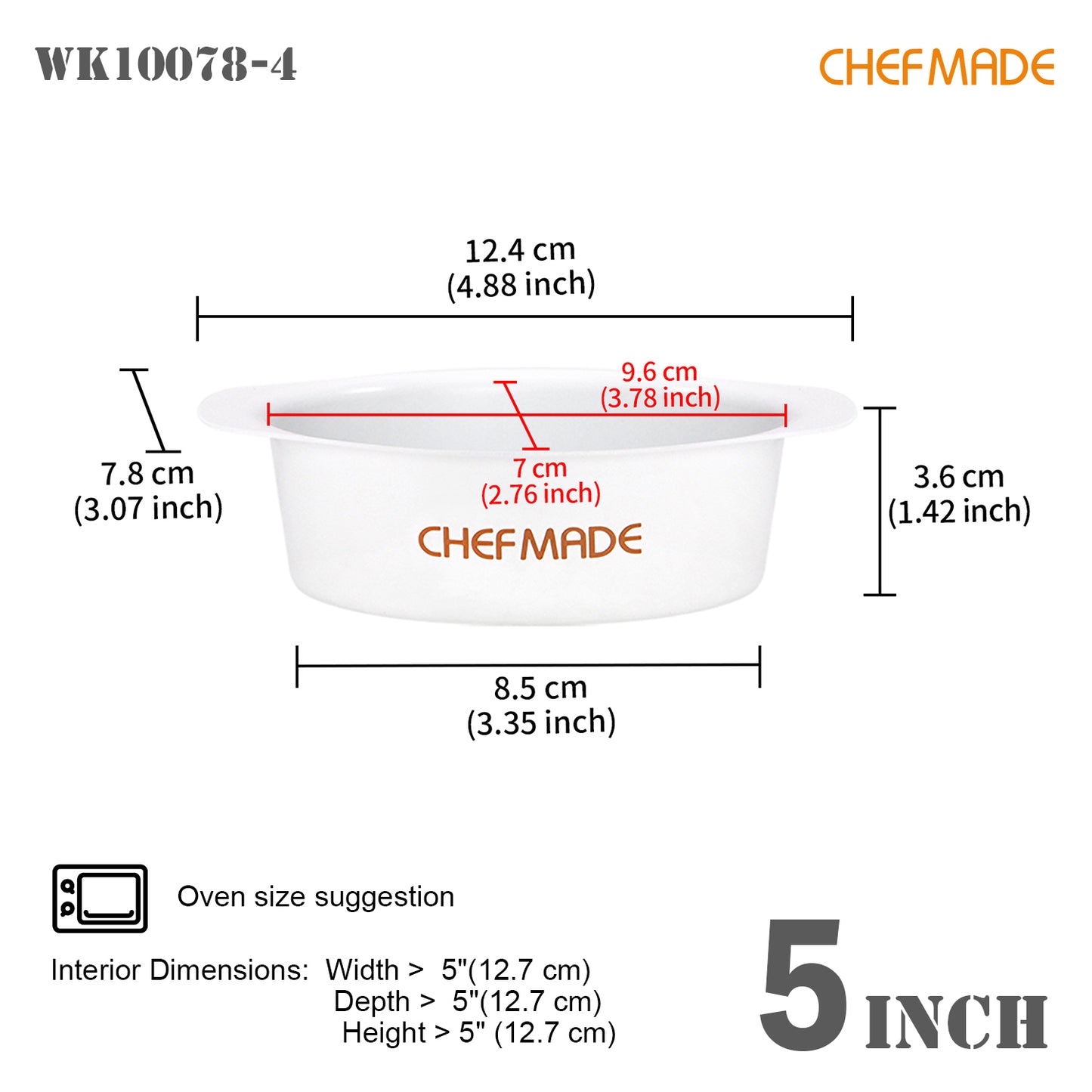 4 Pcs Non-Stick Mini Oval Cheesecake Pan for Oven Baking