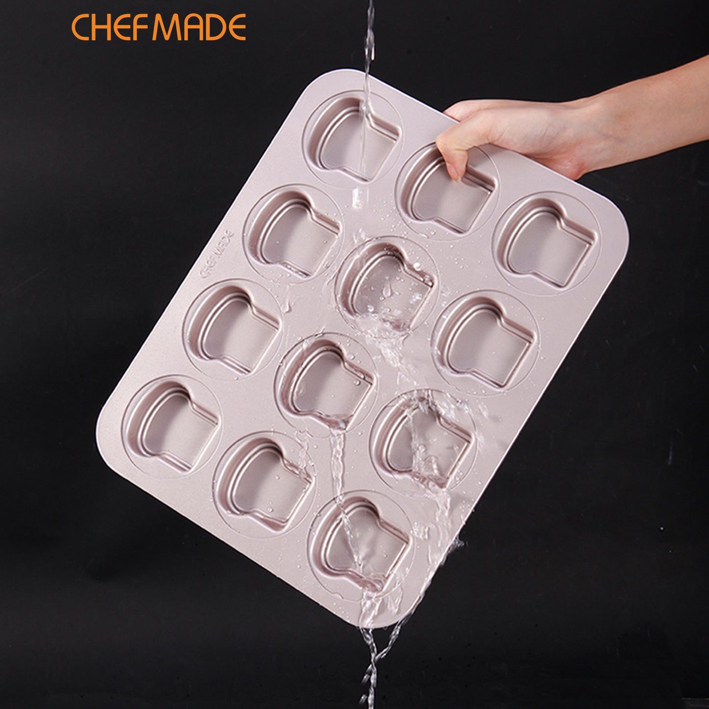 12 Cup Non-stick Toast Shape  Cake Pan