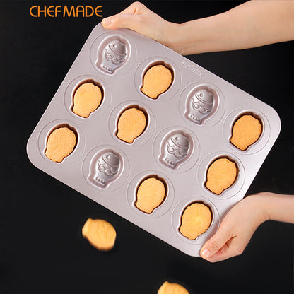 12 Cup Non-stick Fish Shape  Cake Pan