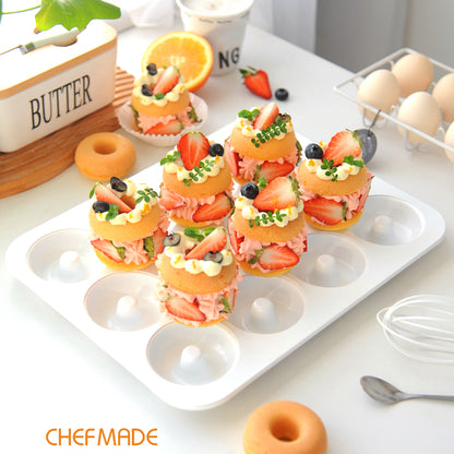 12Cup Non-Stick Donut Pan（White）