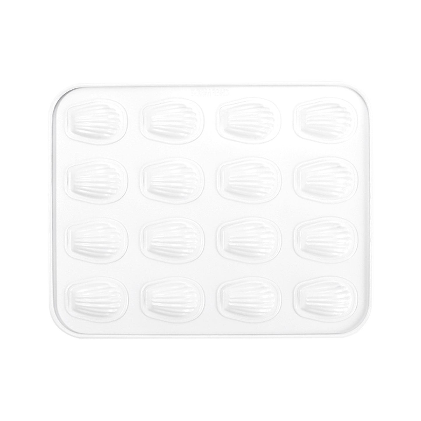 Madeline Cake Pan Oval Shell 16 Well（White）