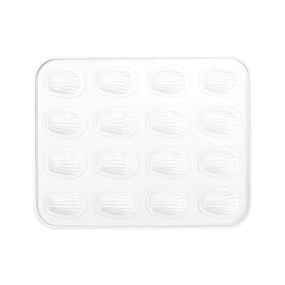 Madeline Cake Pan Oval Shell 16 Well（White）