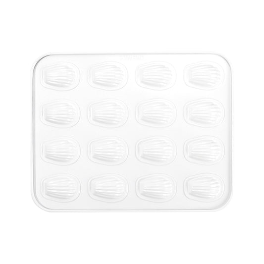 Madeline Cake Pan Oval Shell 16 Well（White）
