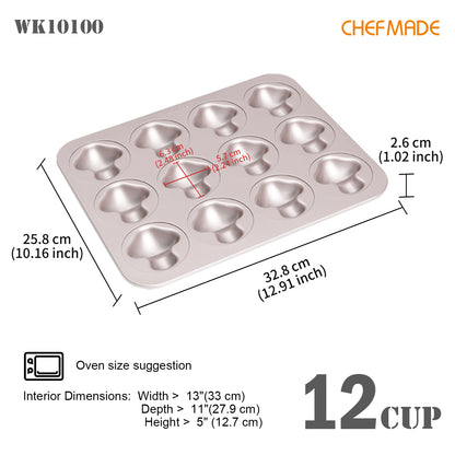 12 Cup Non-stick Mushroom  Shape Cake Pan