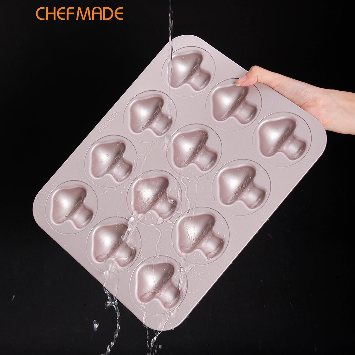 12 Cup Non-stick Mushroom  Shape Cake Pan