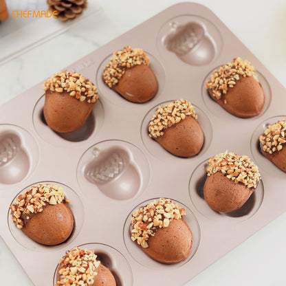 12 Cup Non-stick Acorn Shape Cake Pan