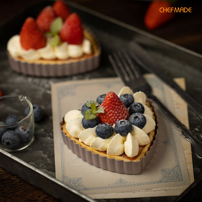 4" Mini Heart-Shaped Tart Pan Set 4Pcs